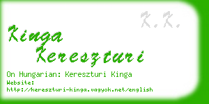 kinga kereszturi business card